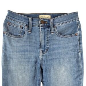 Madewell 9 Inch Mid-Rise Skinny Jeans Medium Wash Blue Denim Size 25